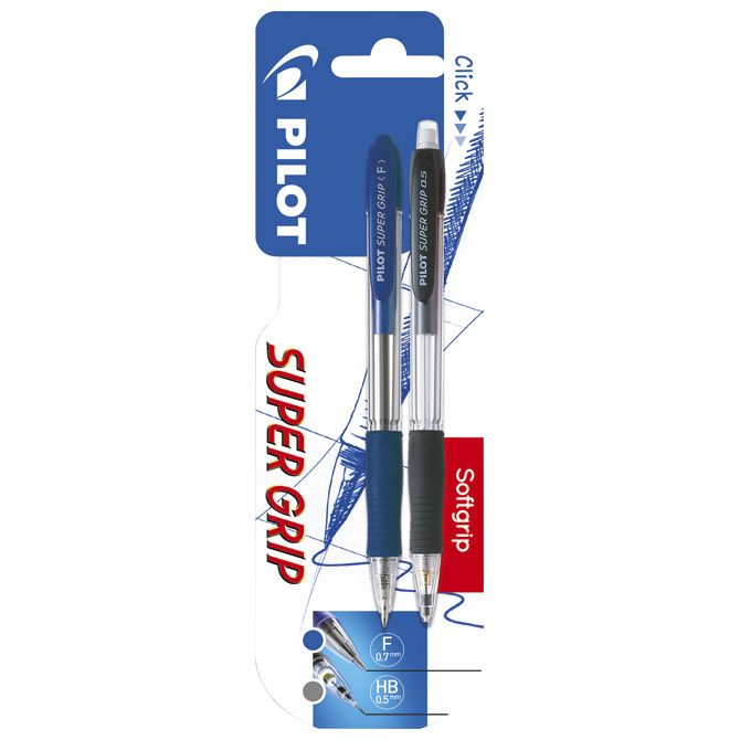 Pilot Super Grip Zestaw Długopis Olejowy Ołówek Automatyczny