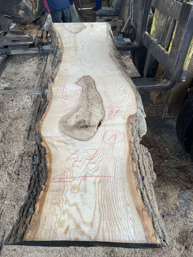 Blat jesion 280x105x10 monolit live edge