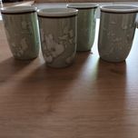 Całość Kubki prl porcelanowe