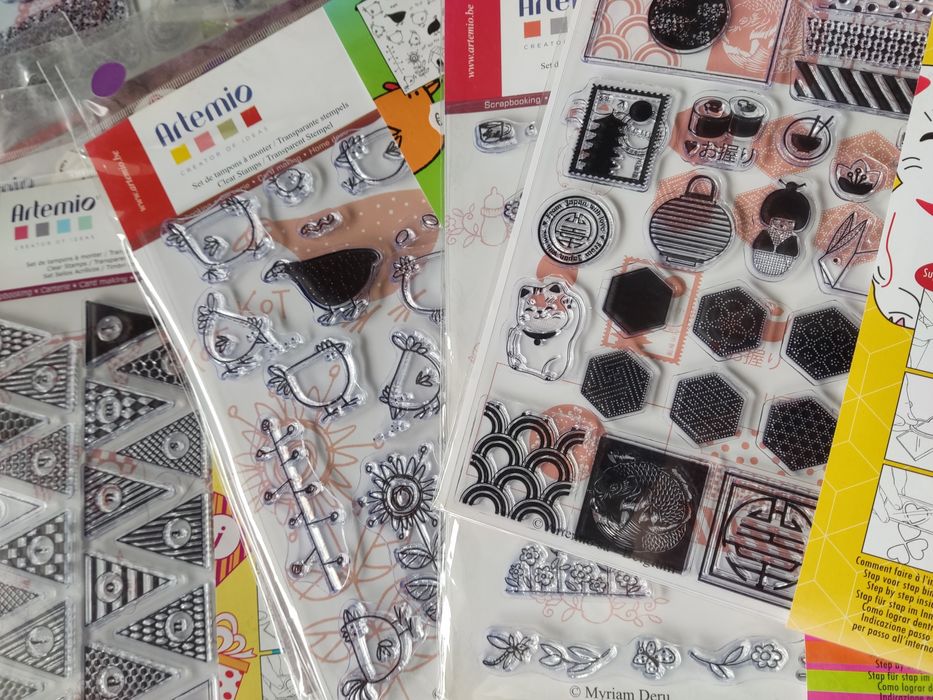 Conjunto de carimbos para scrapbooking