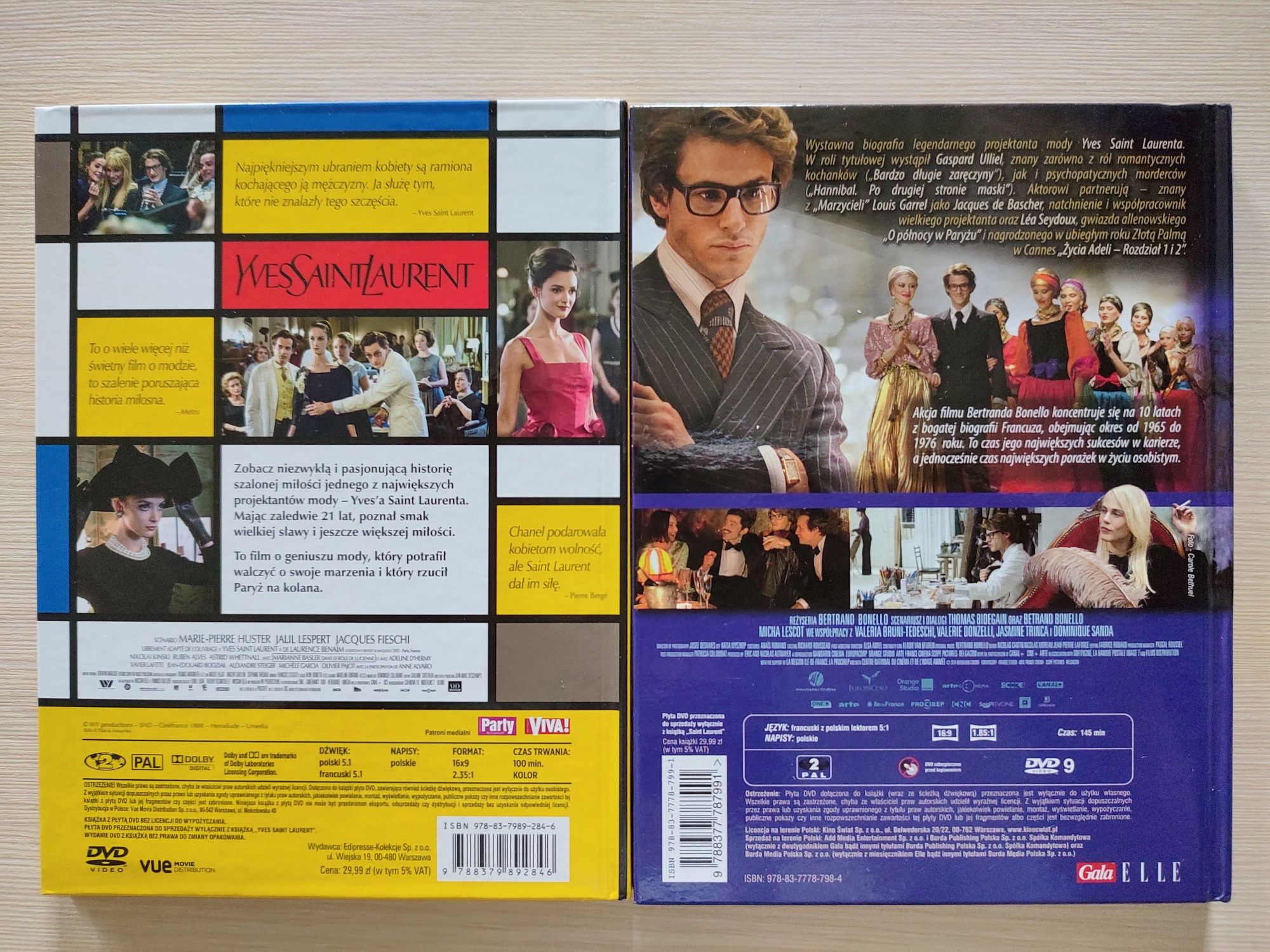 Yves Saint-Laurent 2 filmy DVD stan bardzo dobry