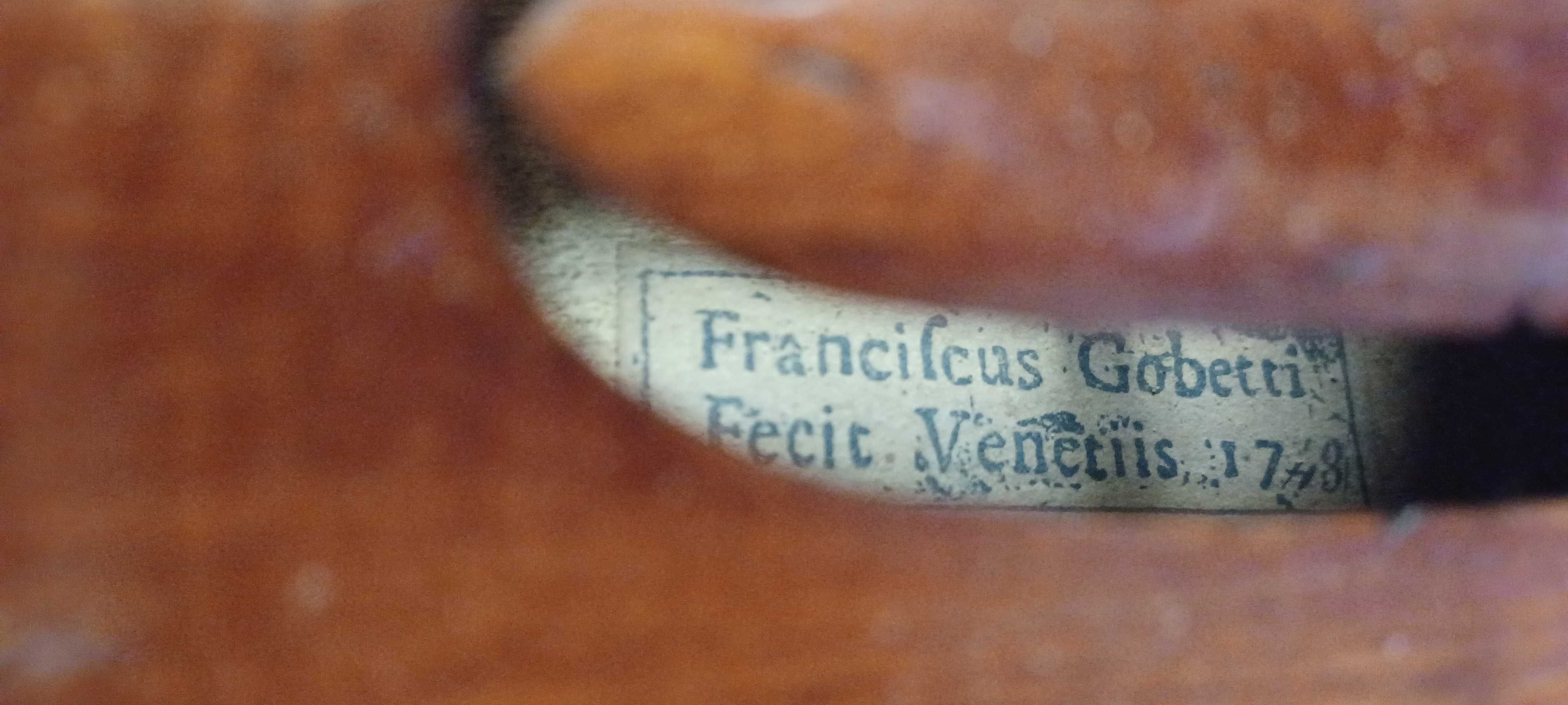 Violino Francifcus Gobetti