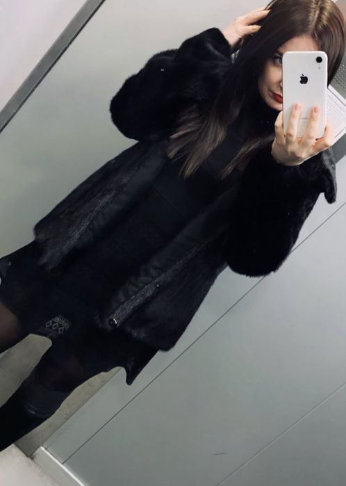 Норкова шуба натуральна розмір s