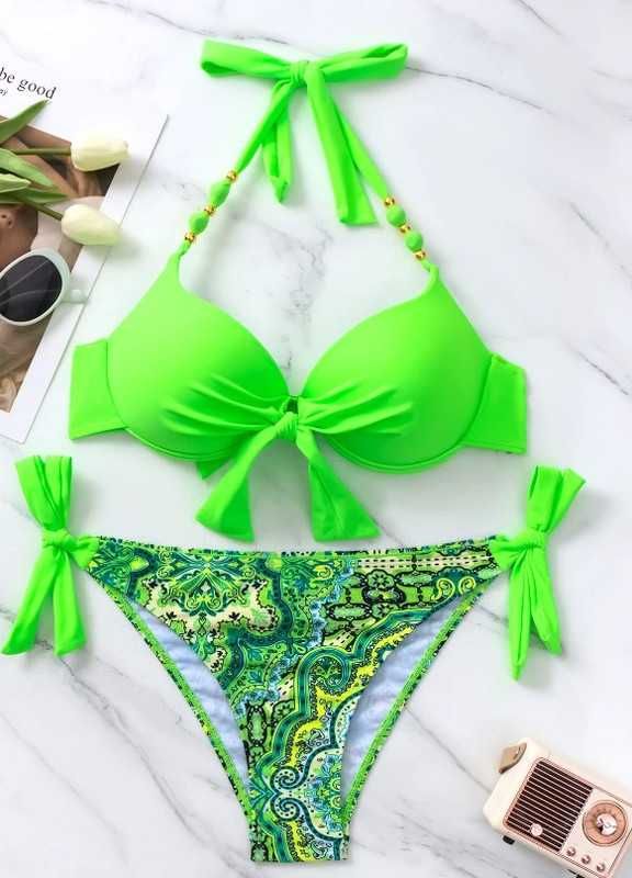 nowy neon boho strój kapielowy M