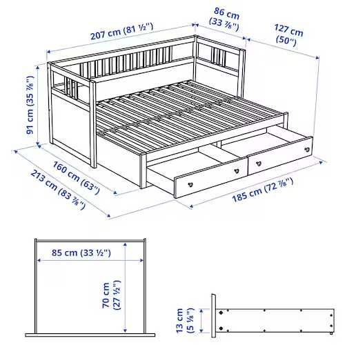 Łóżko IKEA Hemnes , z 2 szufladami r. 80/160x200 cm-dostawa grat