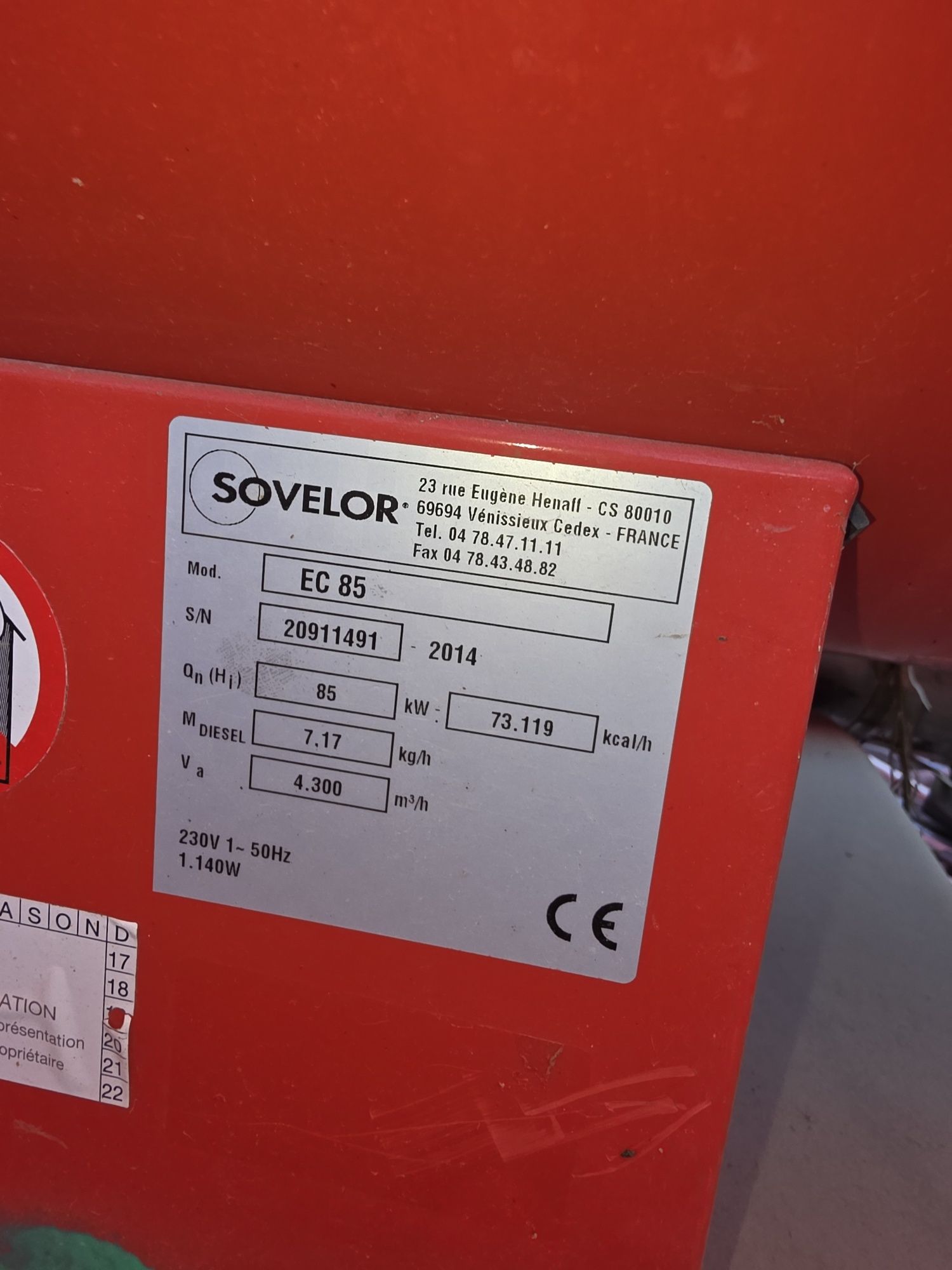 Sovelor EC 85

Aquecedor Industrial Sovelor EC 85 – Gasóleo