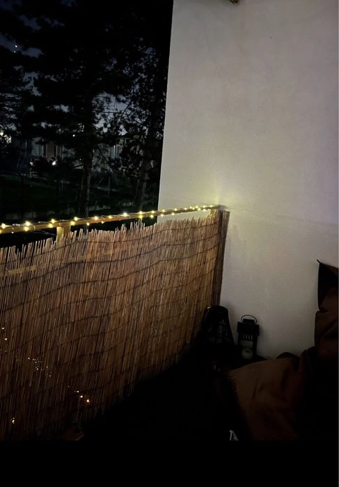 Światełka Lampki 200 LED balkonowe tarasowe panel solarny 20 m