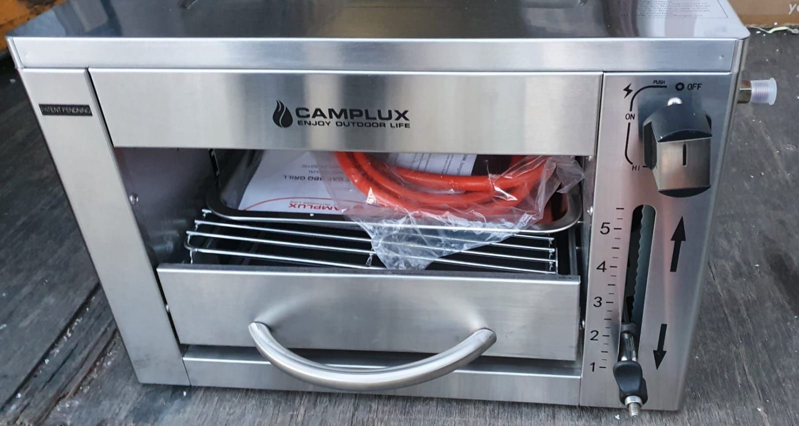 Camplux SG102 przenośny grill gazowy 3,2 kW, wysokowydajny grill do st