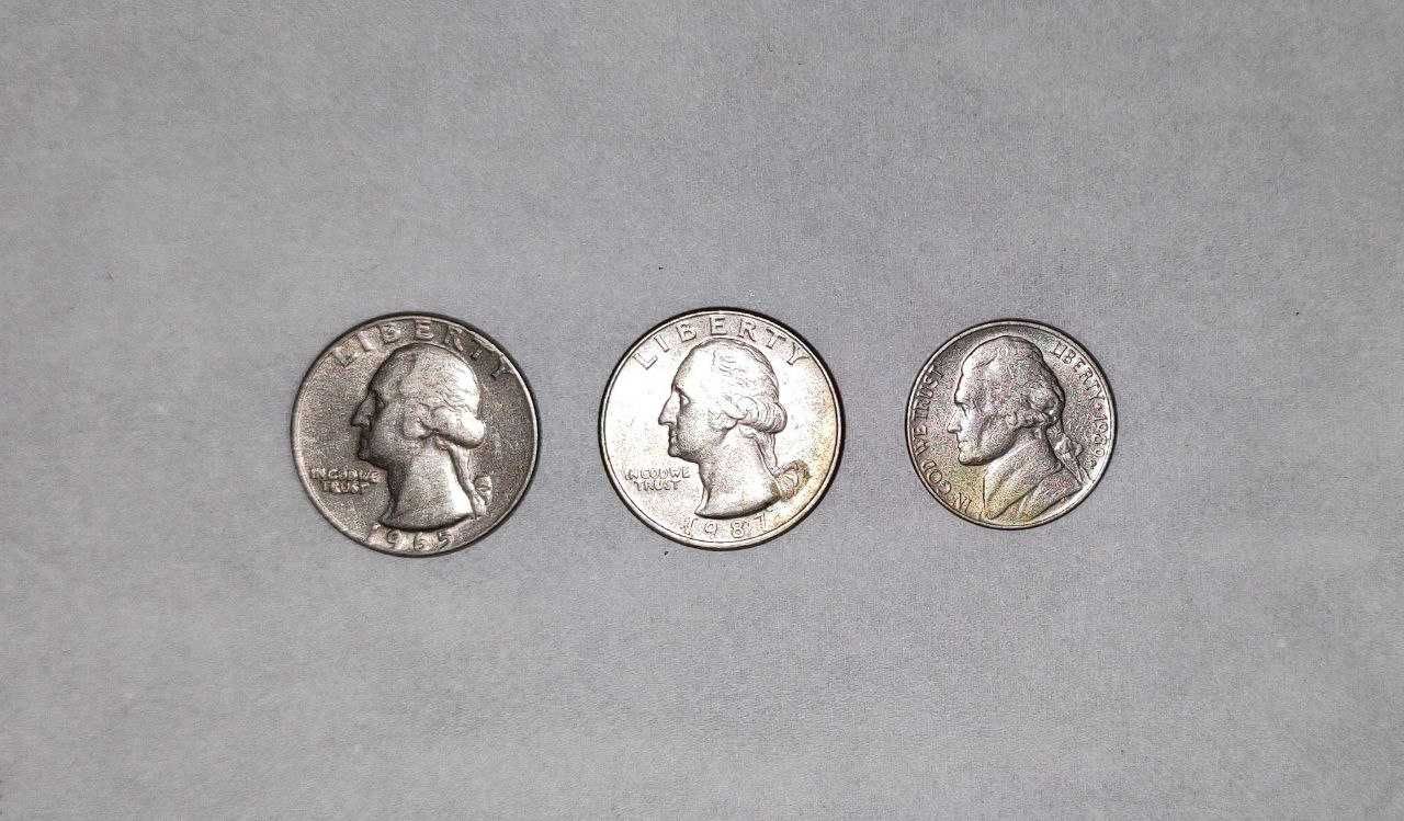 Liberty Quarter Dollar 1965, 1987, 1989