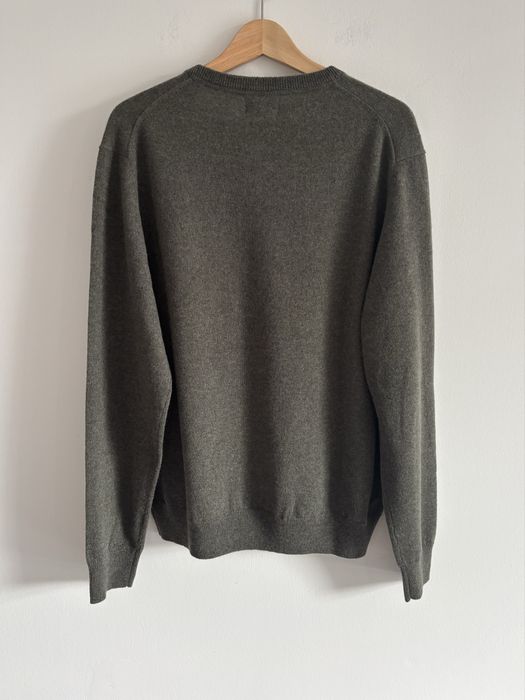 Sweter kaszmirowy męski w kolorze khaki Magaschoni rozmiar L