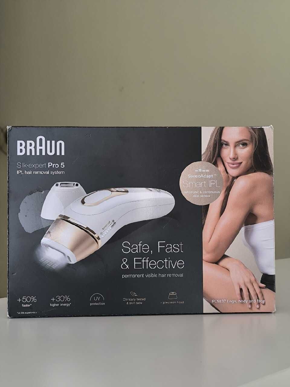 DEPILATOR IPL BRAUN Silk-expert Pro 5 + etui. Uzywany kilka raz