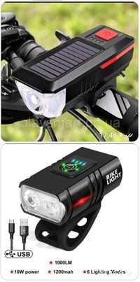 Фонарь bike light и LY-17 с солнечной панелью и сигналом.