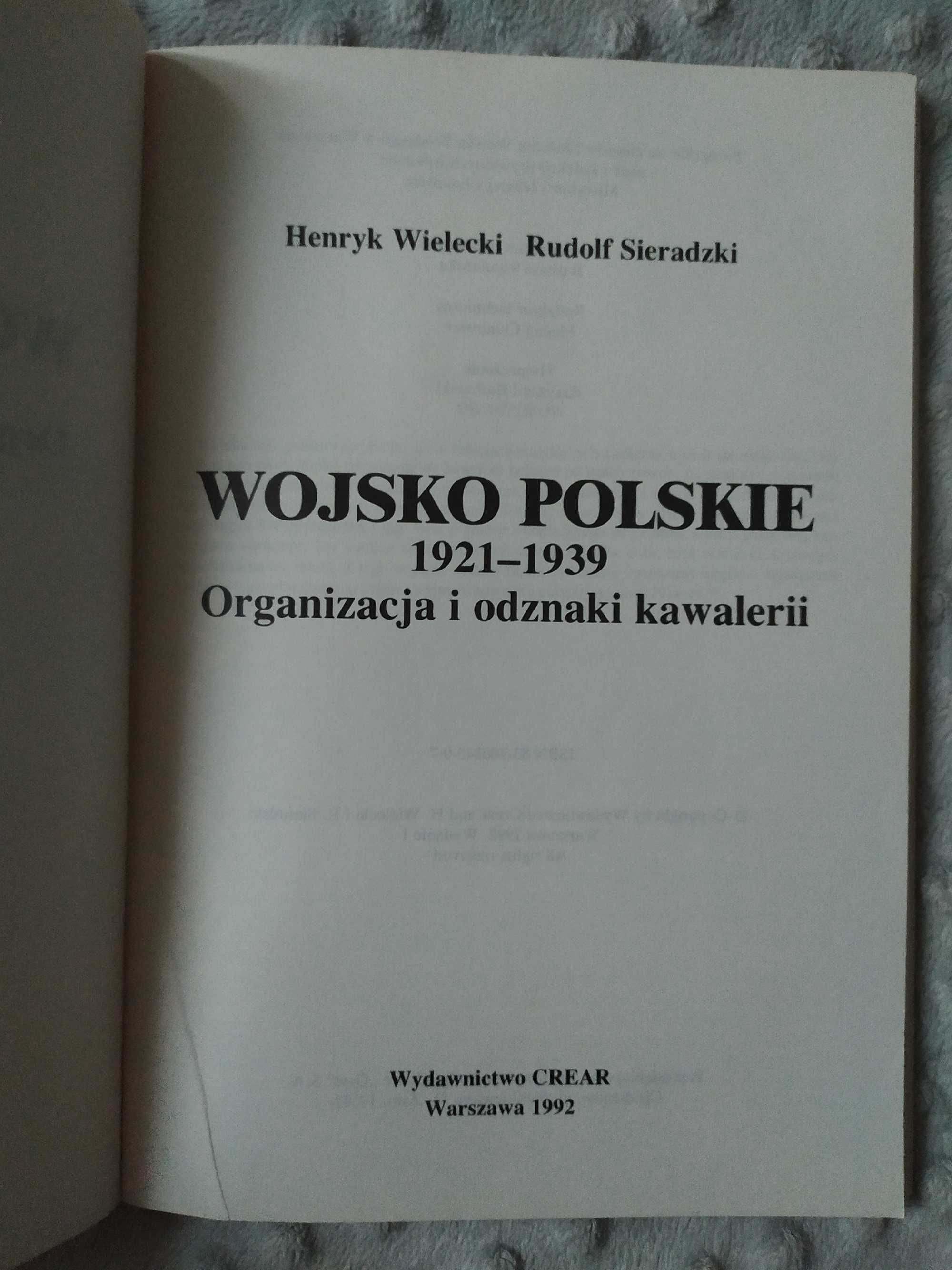 Książka Wojsko Polskie - organizacja i odznaki kawalerii CREAR