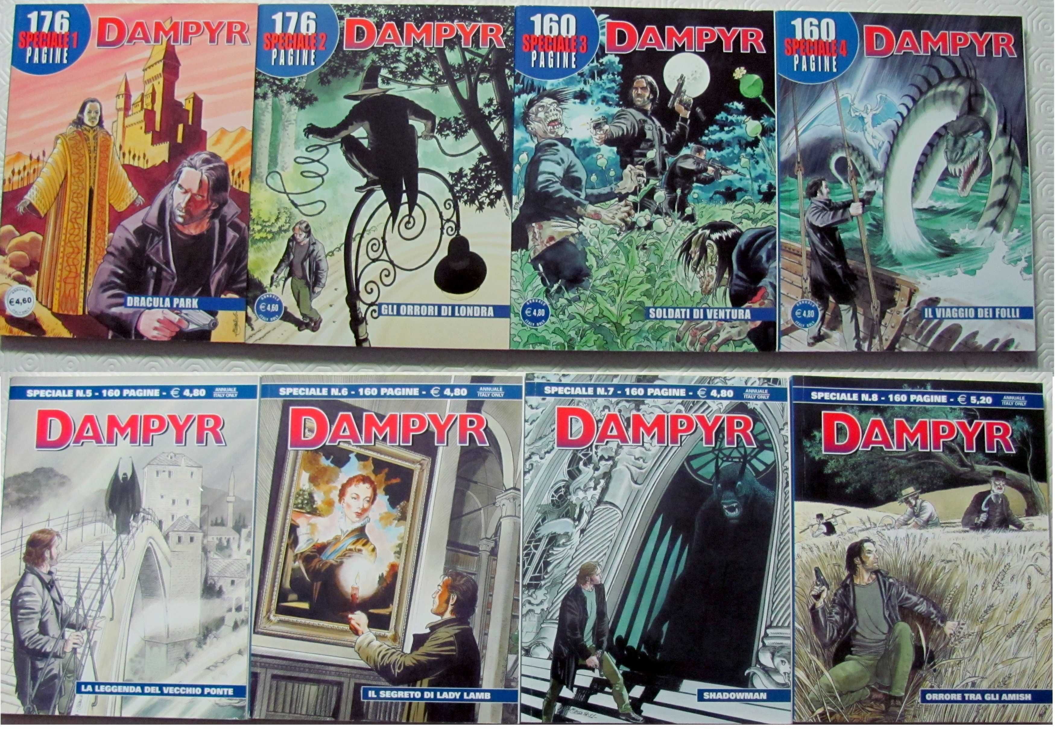 Dampyr Speciale. 8 BD originais em italiano. Fumetto Sergio Bonelli