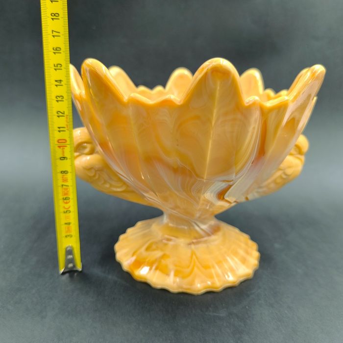 STS Abel Owocarka Misa Patera Szkło Agatowe Chalcedonowe Art Deco