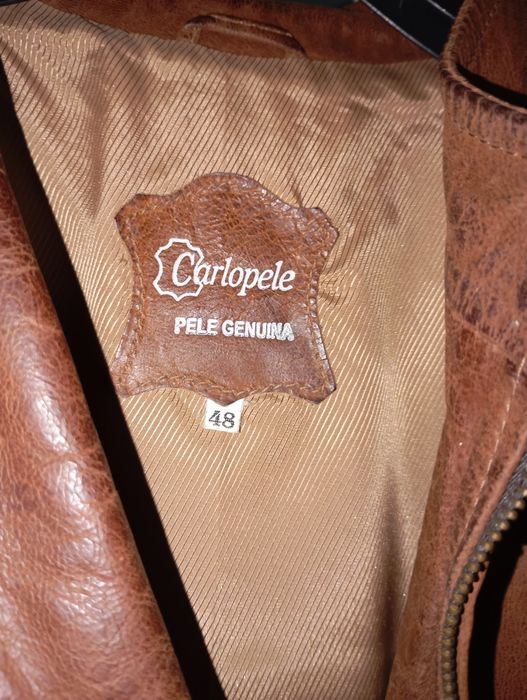 Casaco couro pele genuína