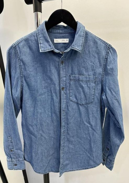 Стильна якісна джинсова сорочка Zara на 13-14 років