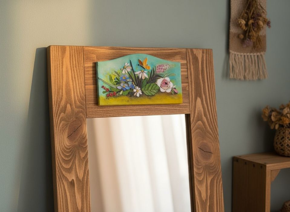 Ręcznie robiona, artystyczna mozaika ze szkła witrażowego