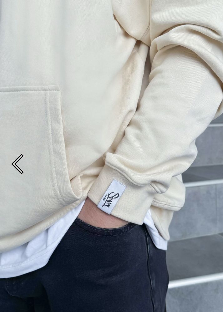 Худі basic milk oversize [STAFF]
