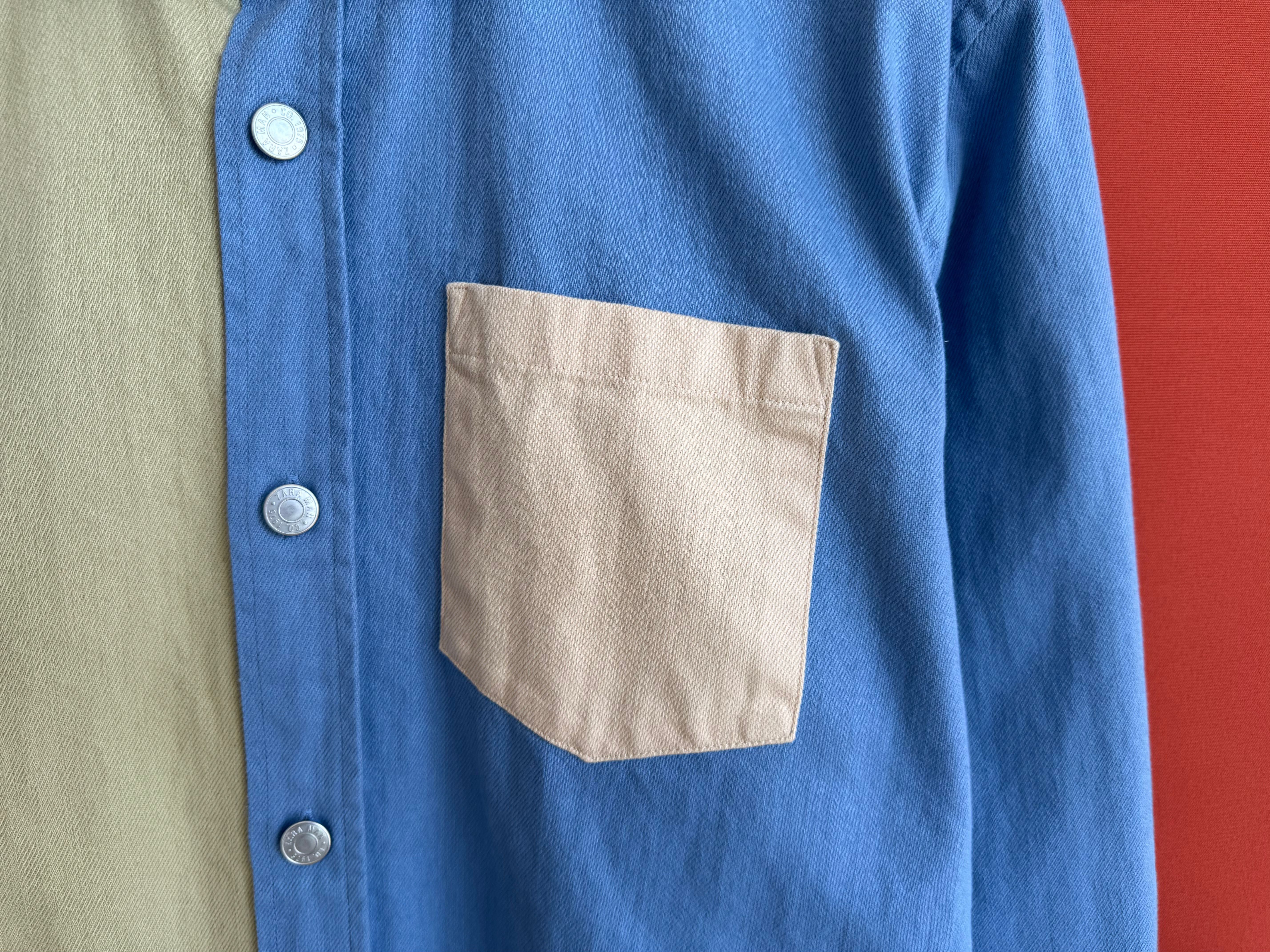 ZARA оригинал мужская куртка джинсовка овершот размер L Б У