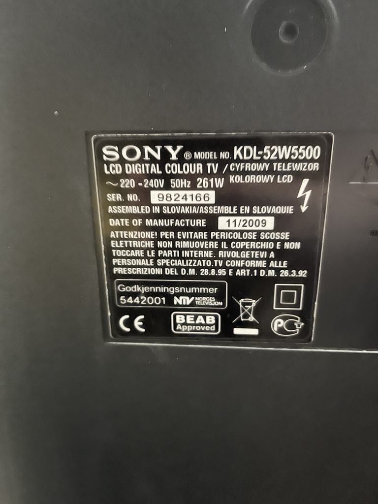 telewizor SONY KDL-52W5500