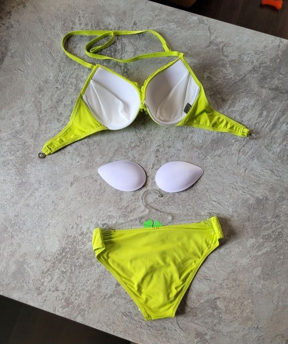 Azulena Candy bikini dwuczęściowe XL 42 falbanki na miseczkach