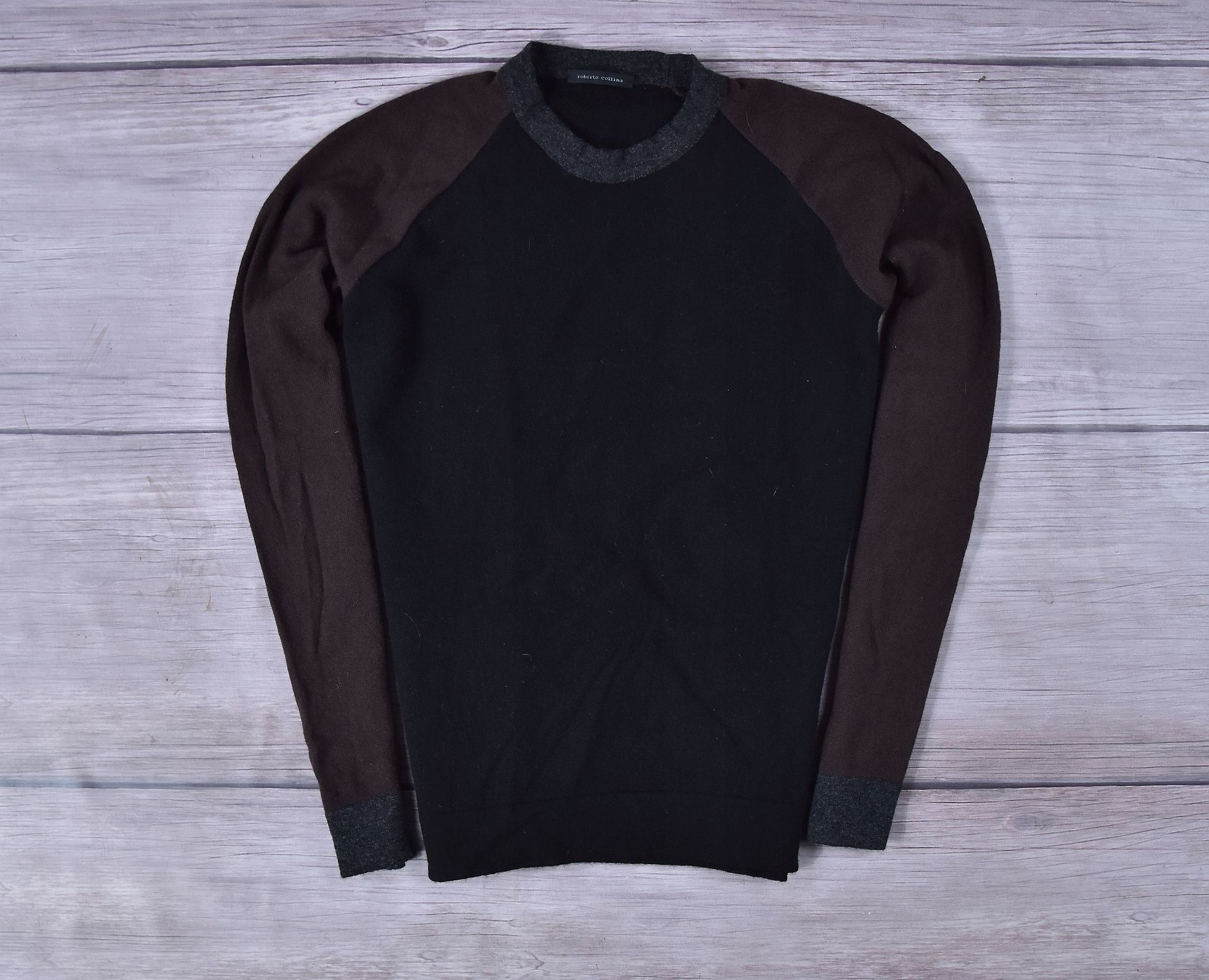 Roberto Collina Męski Sweter Wool Made In Italy M