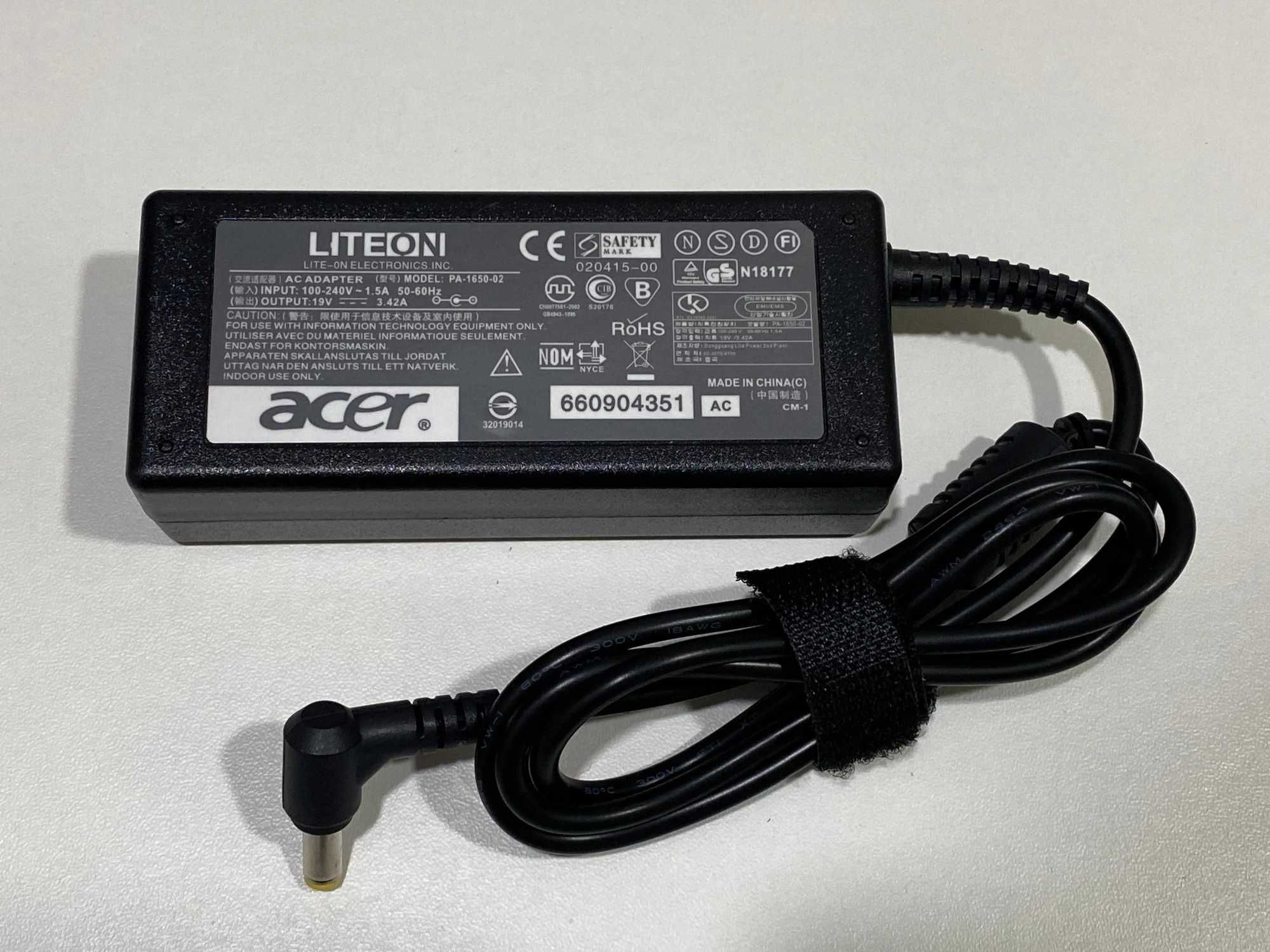 ACER Блок живлення для ноутбука ACER 65W 19V 3.42A 5.5x1.7 мм
