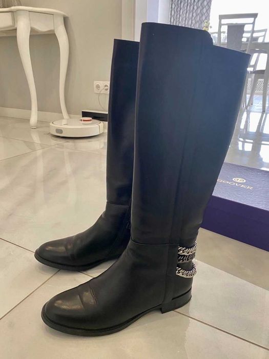 Чоботи шкіряні чорні   37