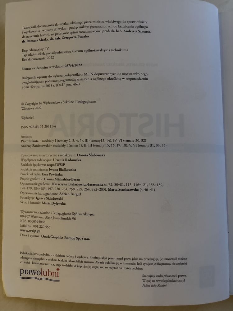 Historia wsip poziom podstawowy klasa 4