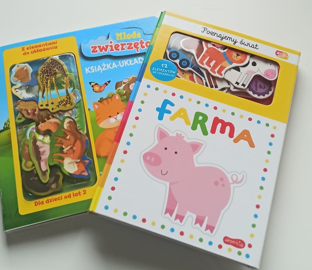 Sprzedam zestaw puzzli i książeczka dla 2-3 latka