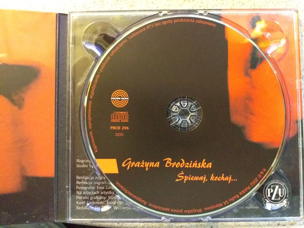 CD Grażyna Brodzińska Spiewaj, kochaj.. Polskie Radio 2002