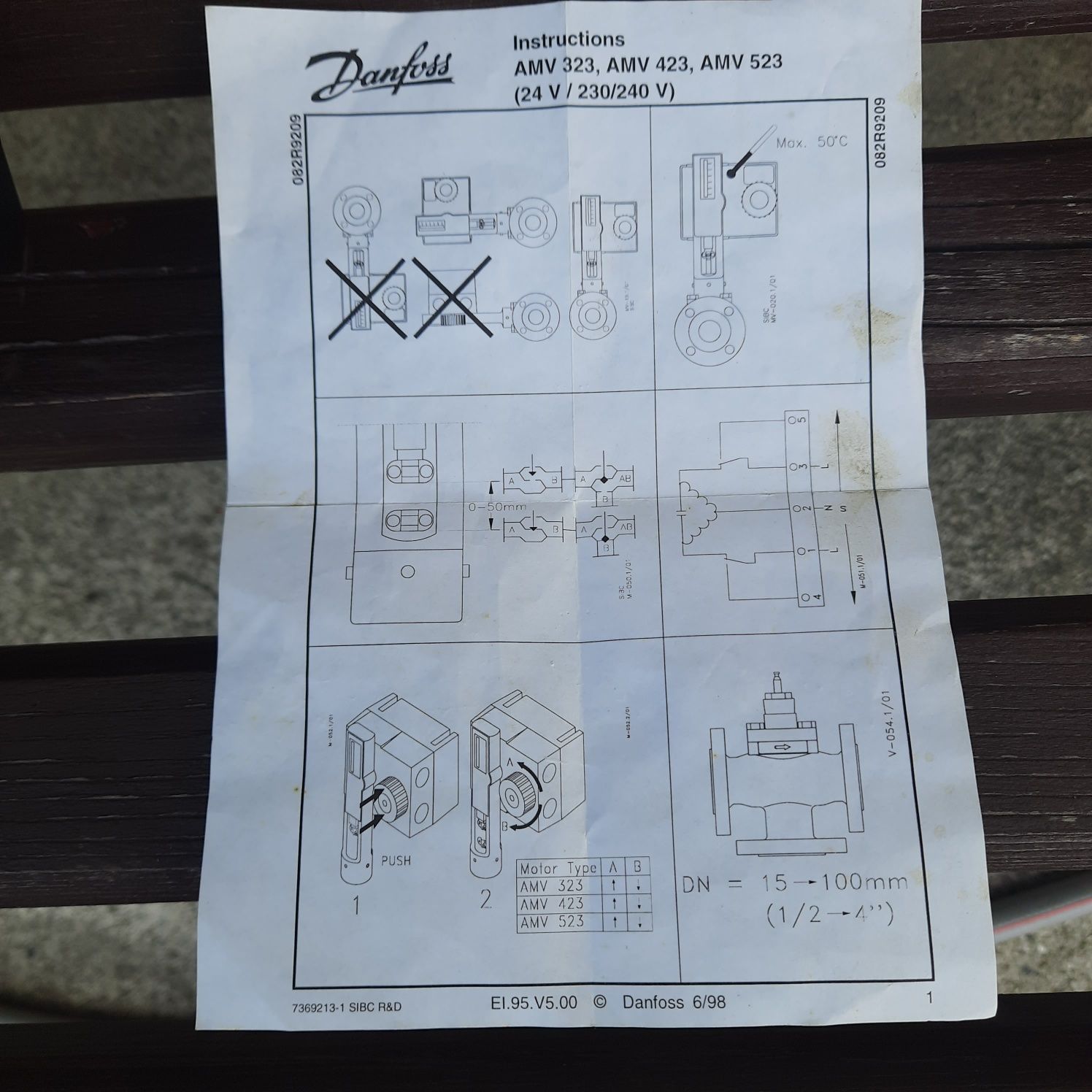 Automatyczny napęd zaworu, siłownik Danfoss AMV 323