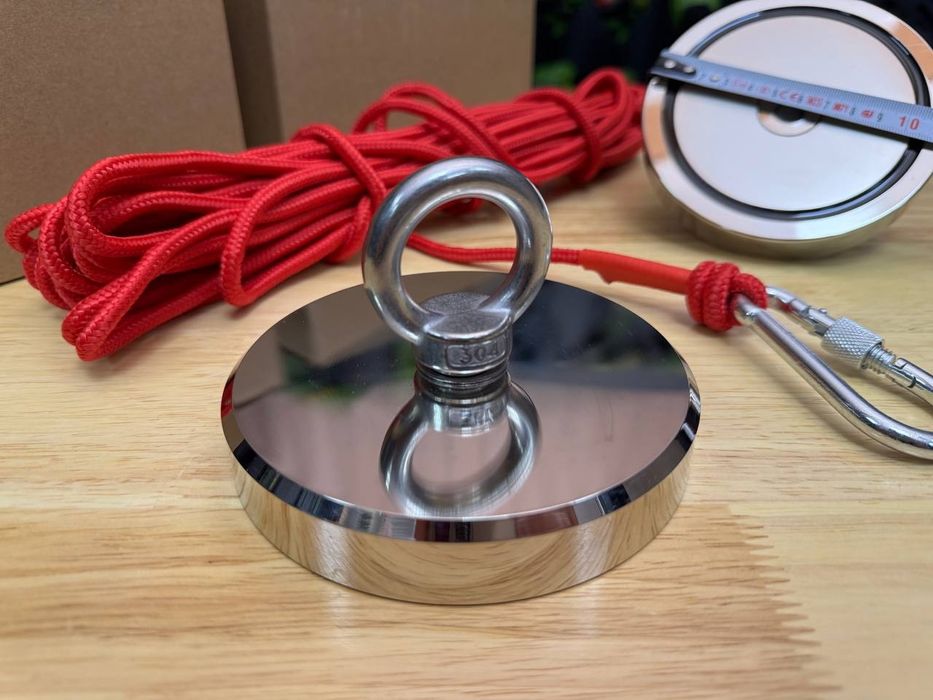 Магнит 450кг+ Верёвка 20м 260кг +Карабин Магнит Поисковый Неодимовый
