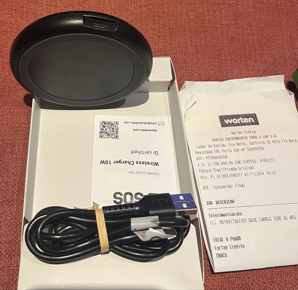 Carregador sem fios rapido. Wireless charger