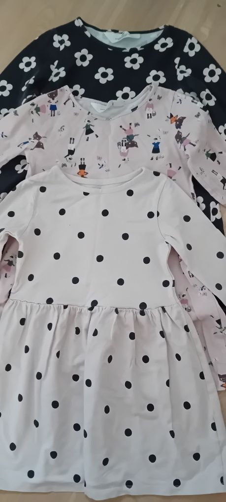 Zestaw sukienek h&m r.110/116