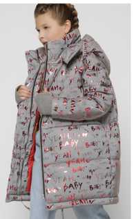 Світловідбиваюча куртка для дівчинки, сезон зима, 10 років