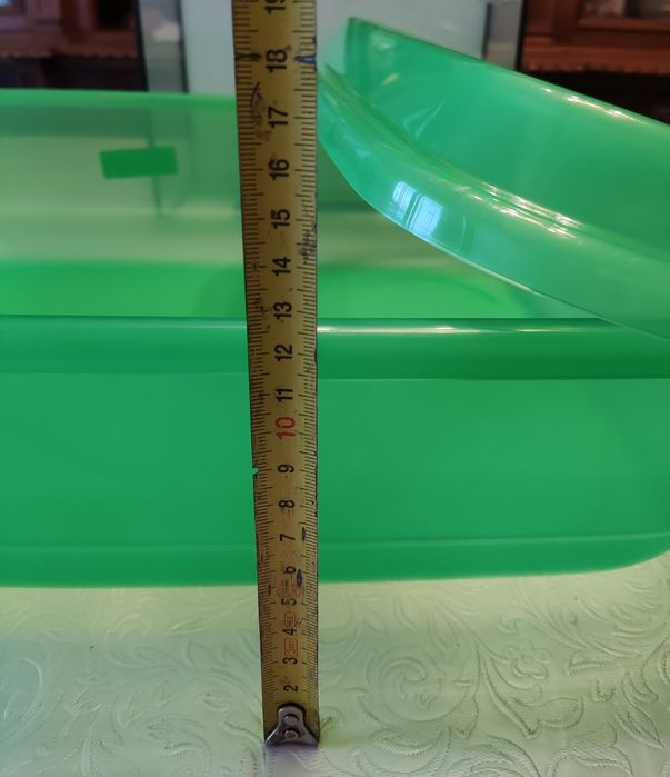 Tartarugueira de 25 litros, plástico, verde, como nova