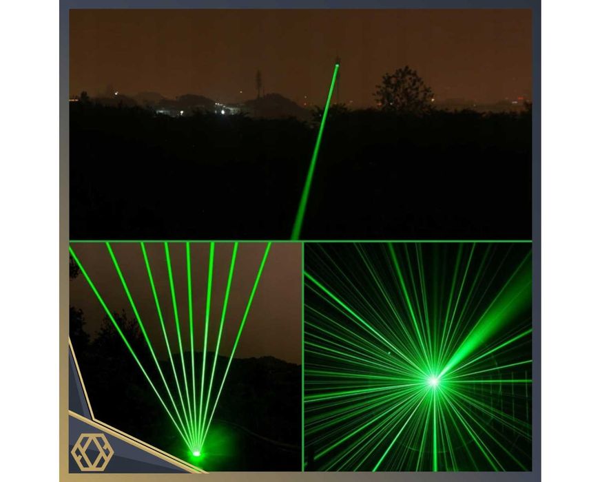 Laser Mocny Wskaźnik Laserowy Ultra Zielony Pointer Akumulator 4w1