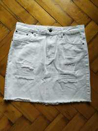 Biała jeansowa spódniczka 36/S
