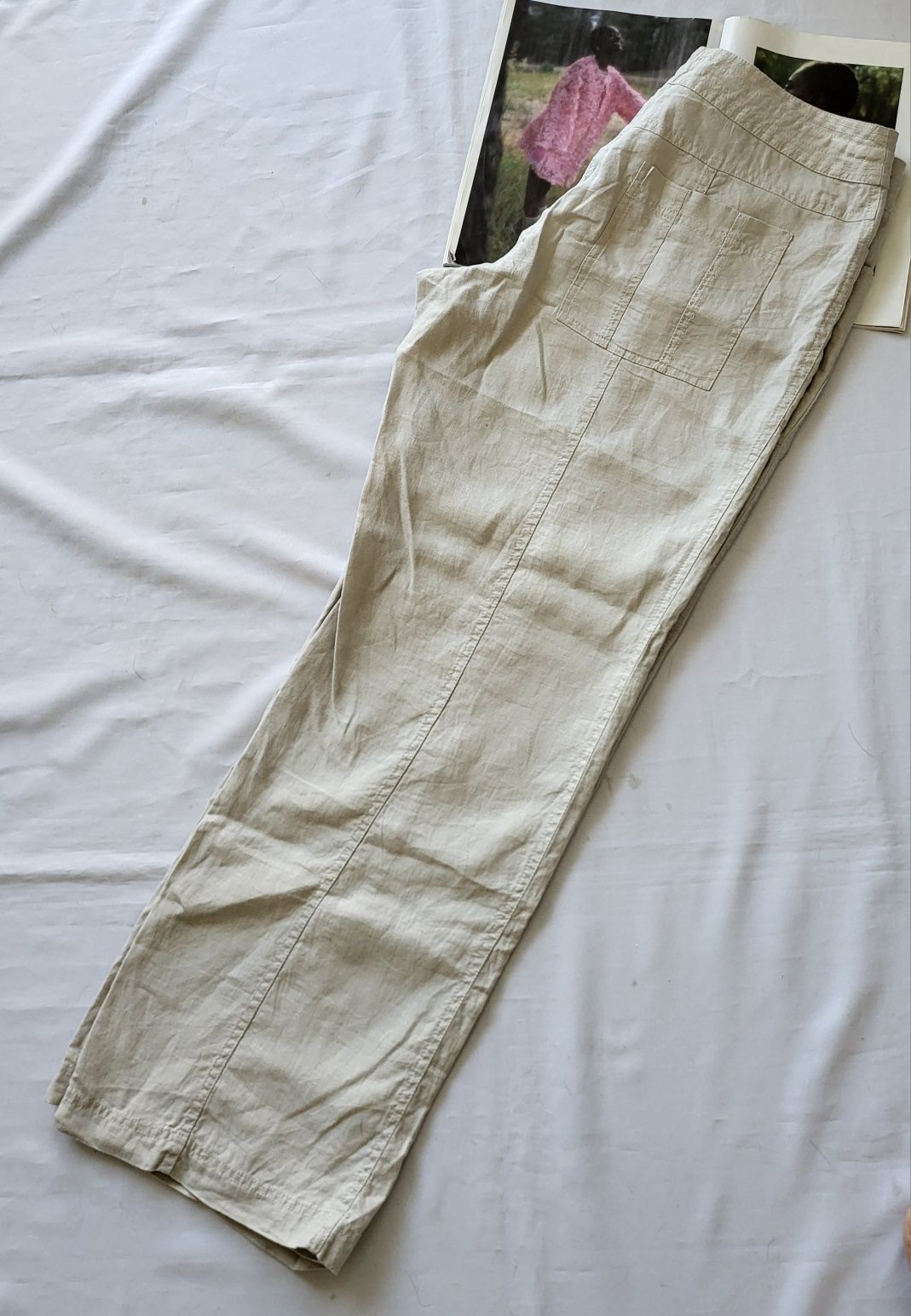 Spodnie Damskie Lniane H&M r.44