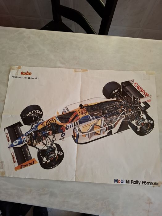 Poster turbo Williams FW 11 honda