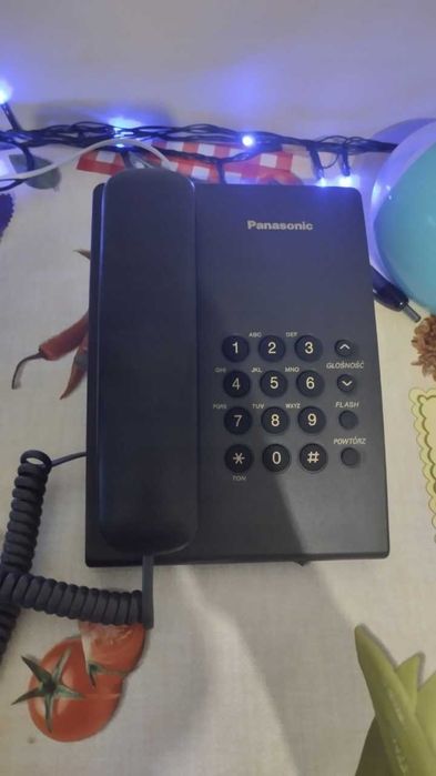 NOWY Oryginalny Prosty w Obsłudze Telefon Stacjonarny PANASONIC