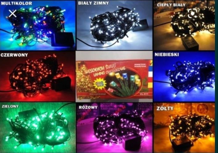 Lampki choinkowe led 300 oświetlenie dekoracje święta