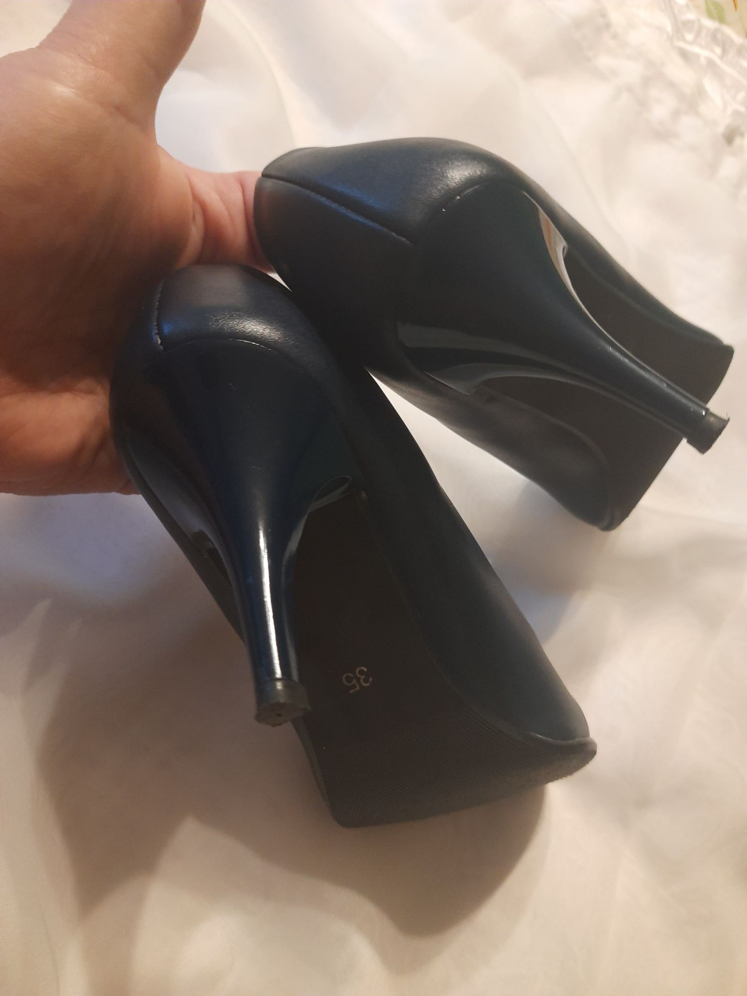 Szpilki skóra buty damskie 35