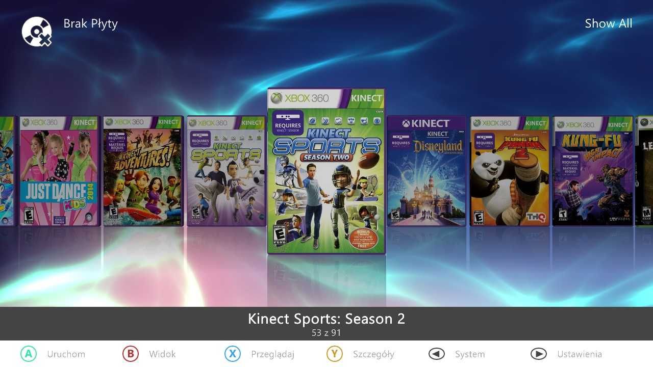 Konsola XBOX 360 S SLIM RGH 3.0 dysk 500 GB Aurora PL FSD 91 Gier