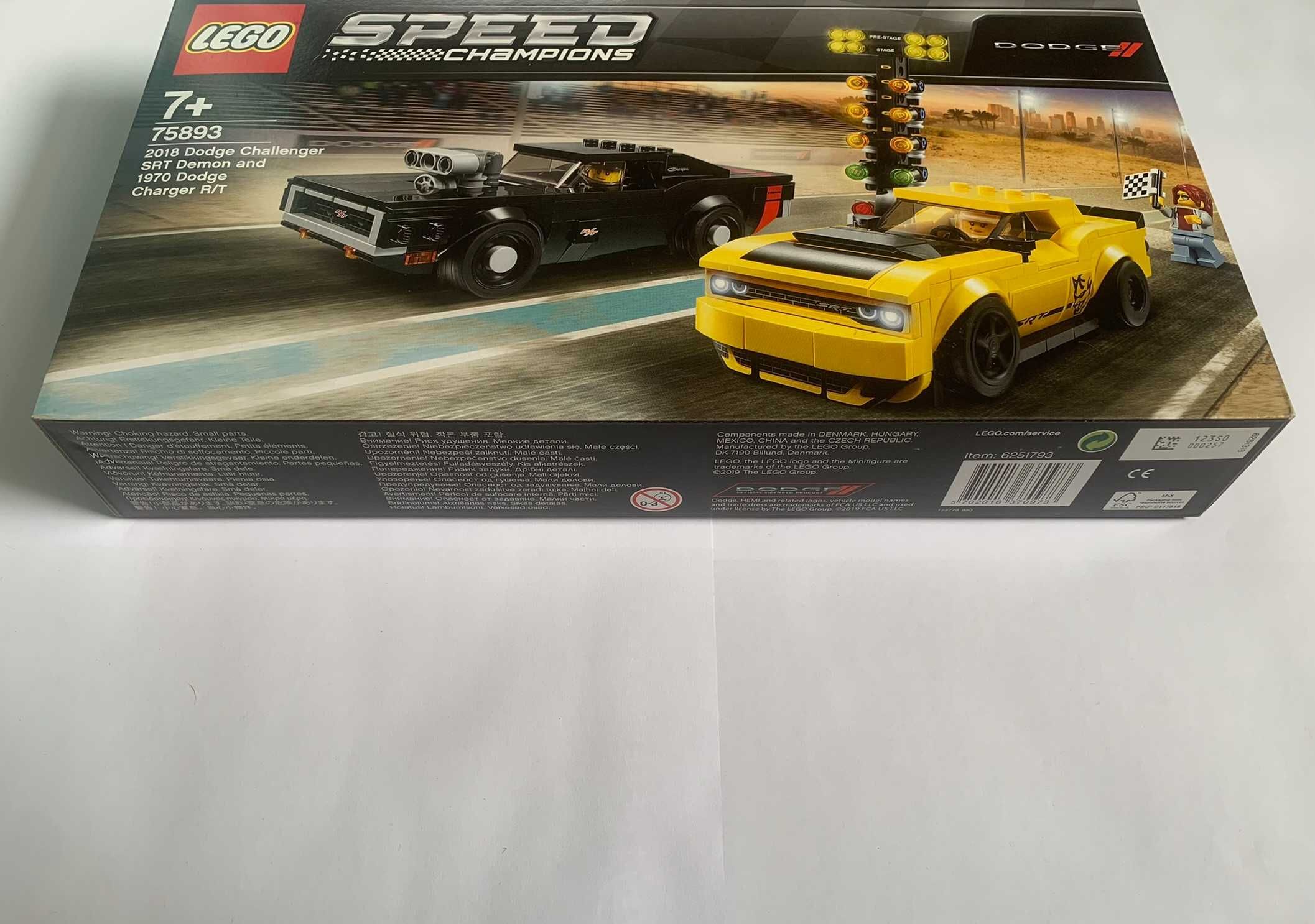 Lego 75893 Speed Champions 2018 Dodge Challenger SRT 1970 Charger R/T