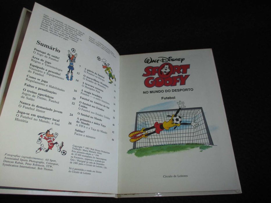 Livros Sport Goofy no Mundo do Desporto 1983