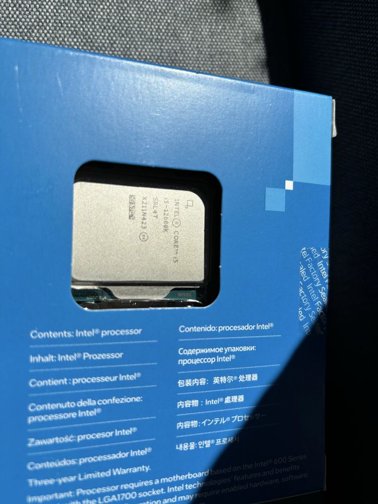 Intel Core i5-12600 K BOX 3,7GHz, LGA1700