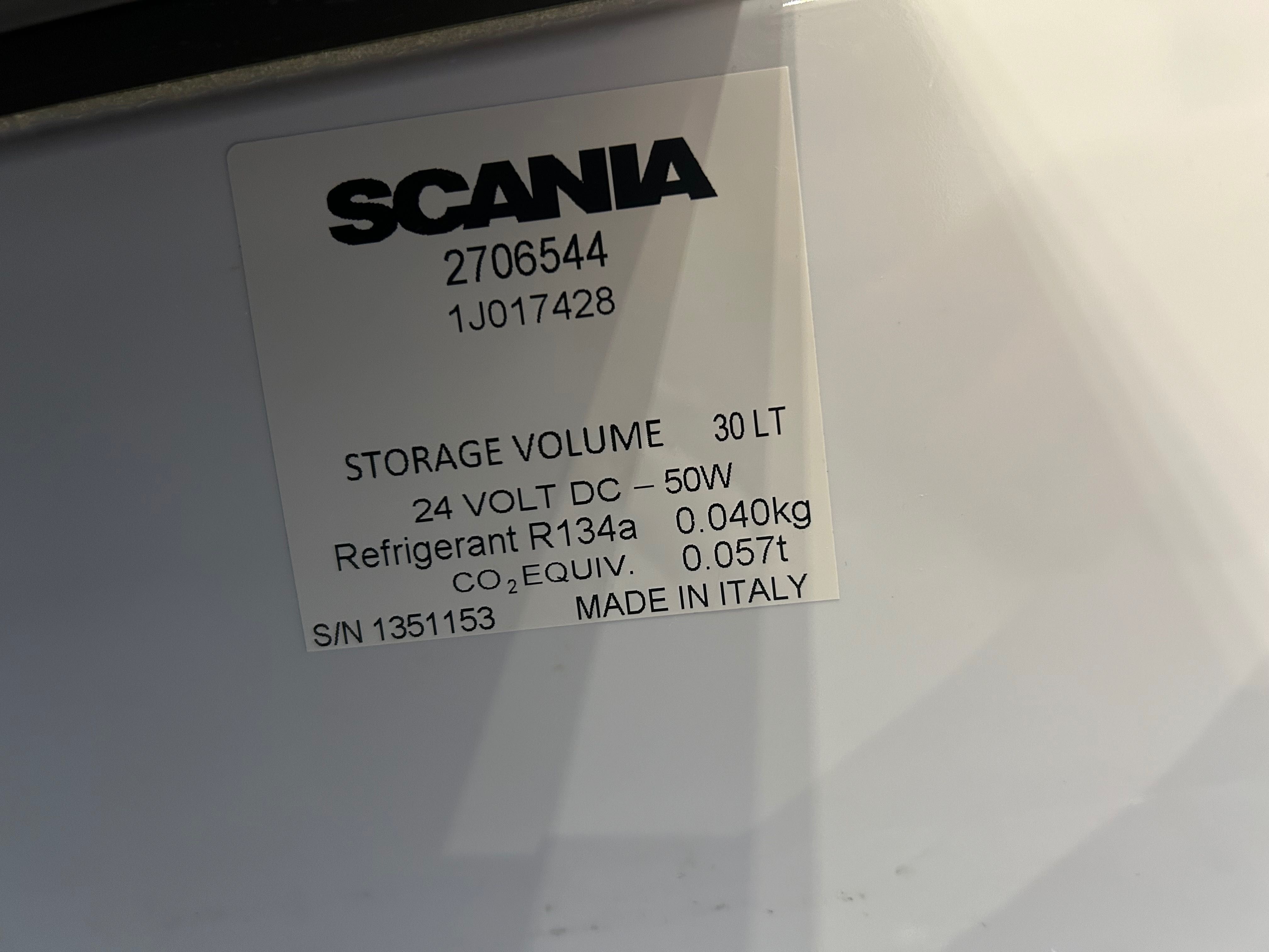 Lodówka do ciężarówki Scania typ R